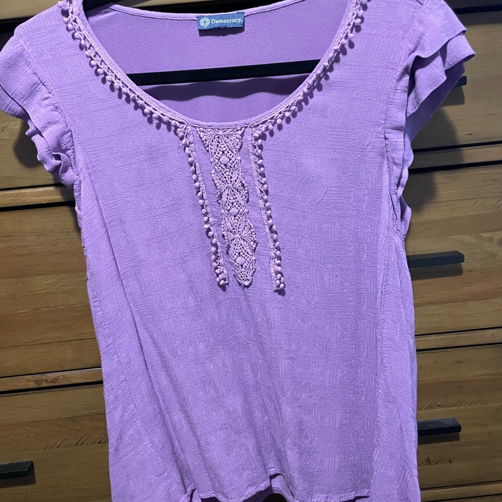 Democracy Women's Purple Top